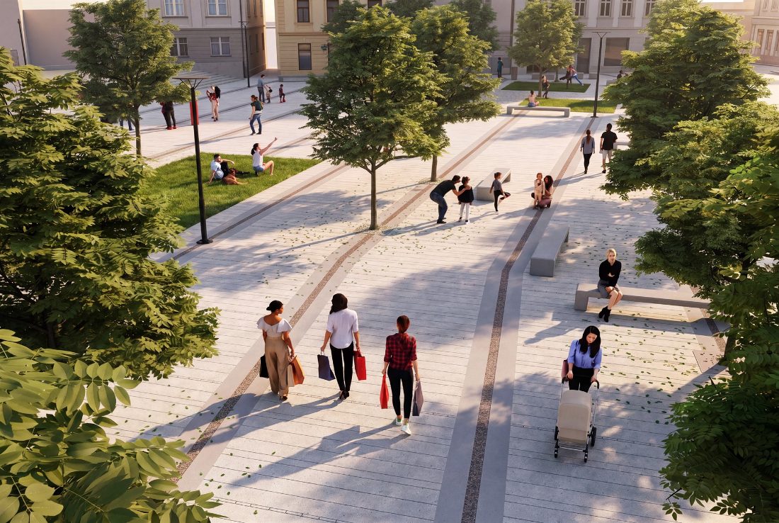 Visualisation of the regenerated public realm — Agios Ioannis, Larnaca (Plate II)