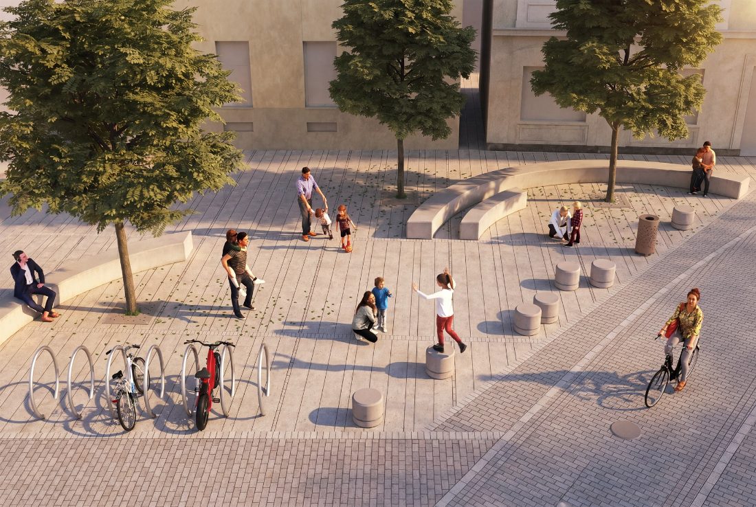 Visualisation of the regenerated public realm — Agios Ioannis, Larnaca (Plate III)